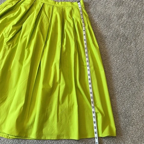 Scoop Lime Green A-Line Skirt - Picture 6 of 7